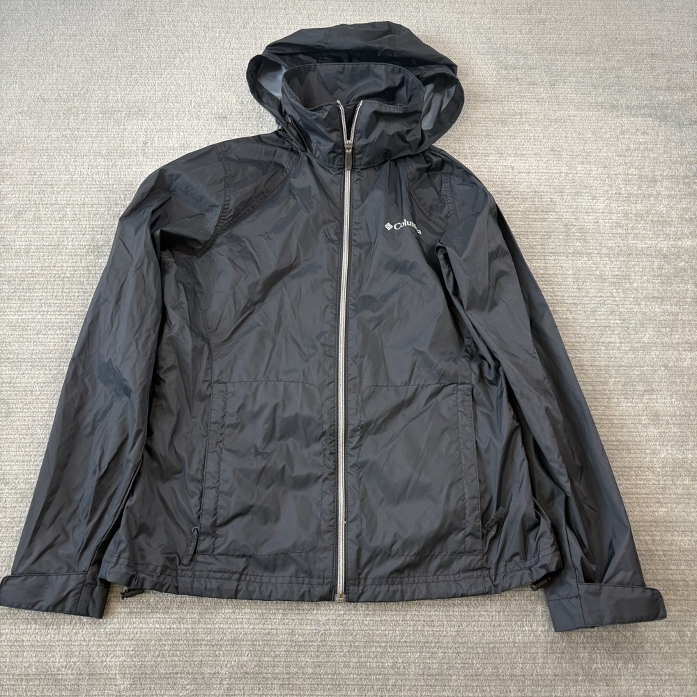 Columbia Women's Switchback II Jacket Size Small Black Hooded Weather Resistant